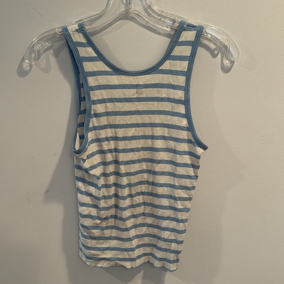 Light Blue and White Striped Tank Top - Picture 2 of 3